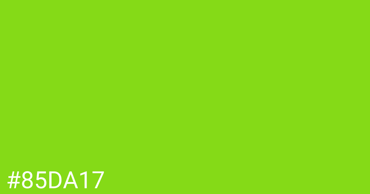 Hex color #85da17 graphic