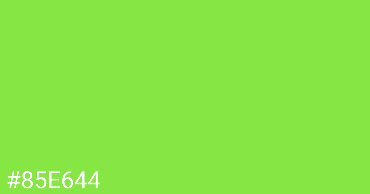 Hex color #85e644 graphic