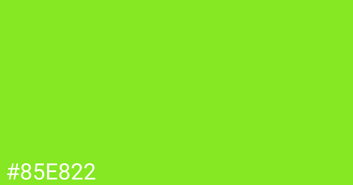 Hex color #85e822 graphic