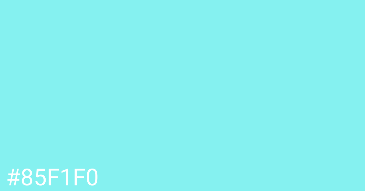 Hex color #85f1f0 graphic