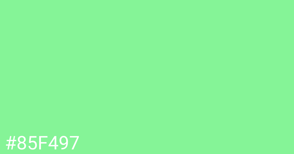 Hex color #85f497 graphic