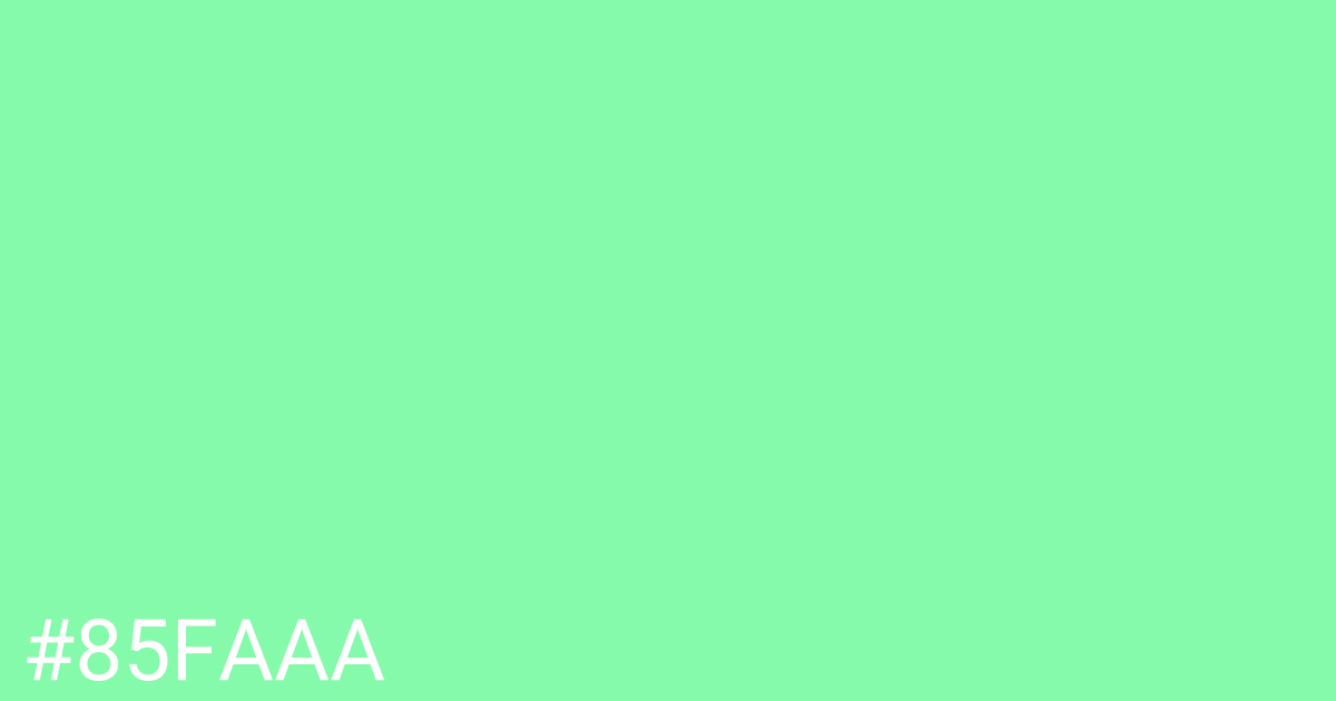 Hex color #85faaa graphic