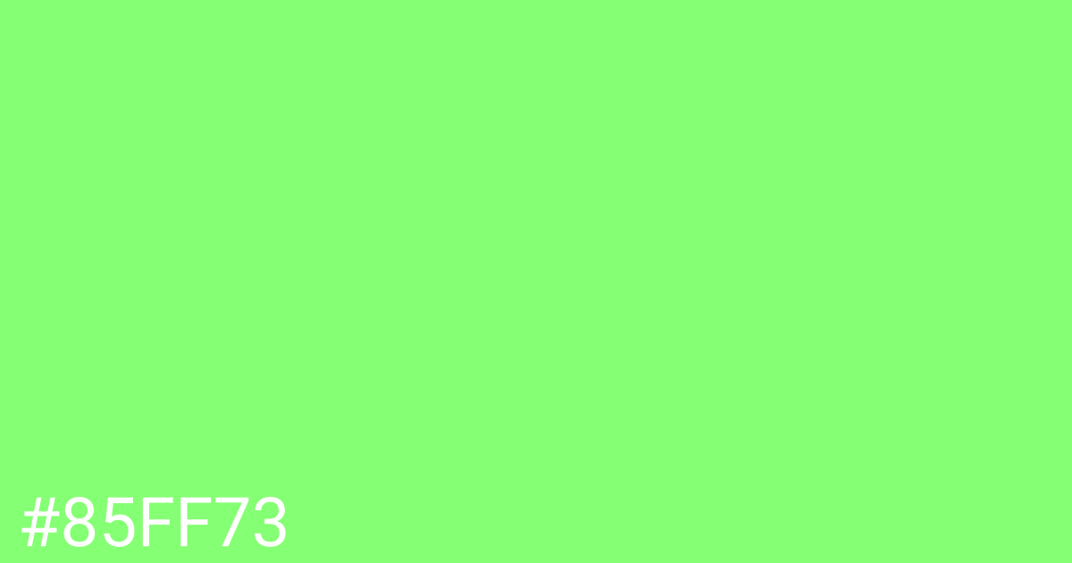 Hex color #85ff73 graphic