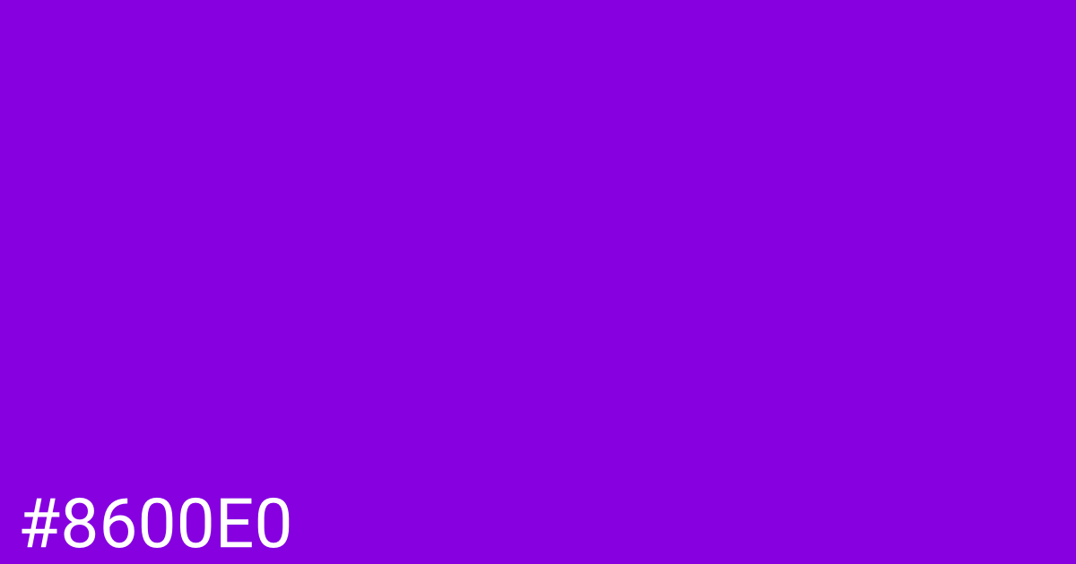 Hex color #8600e0 graphic