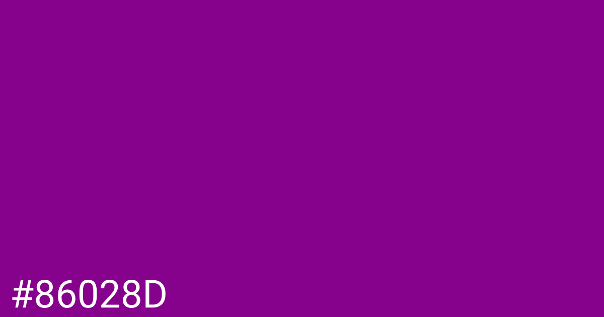 Hex color #86028d graphic