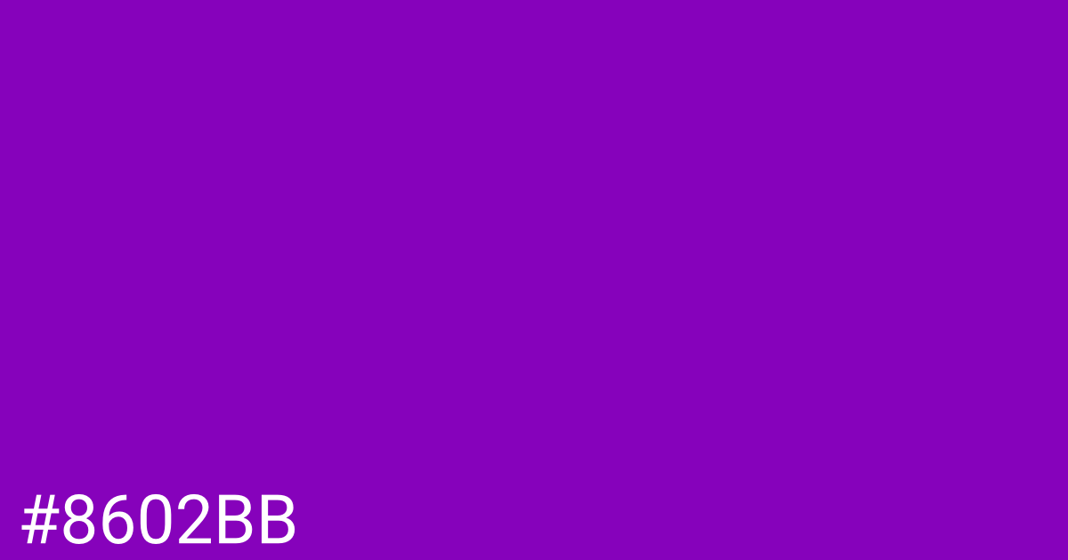 Hex color #8602bb graphic