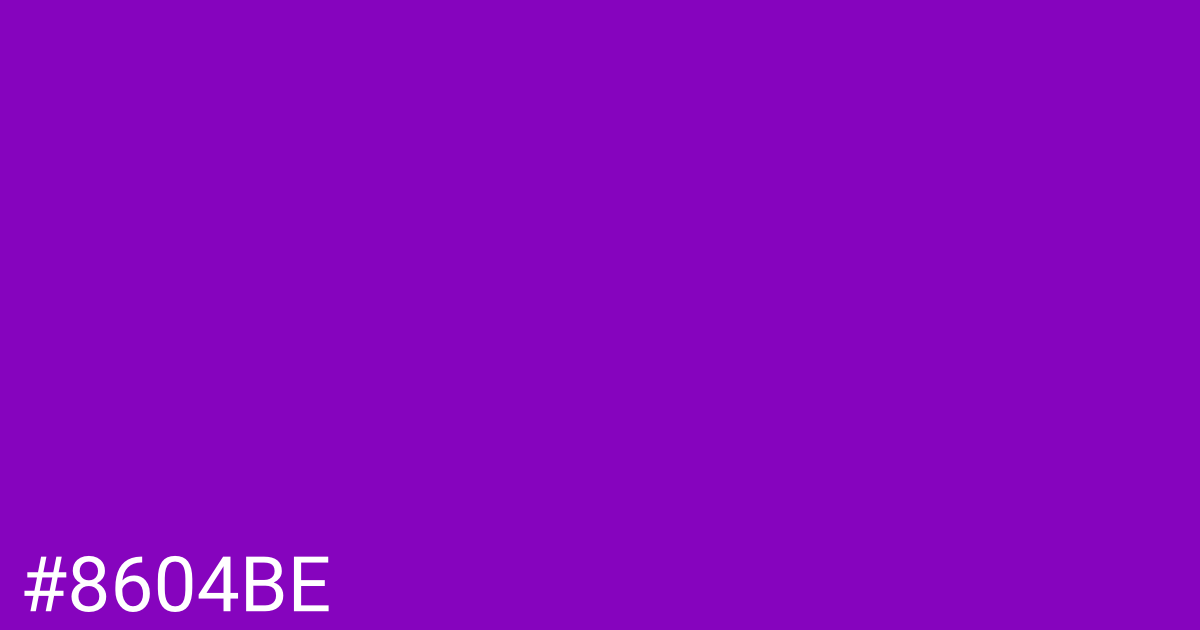 Hex color #8604be graphic