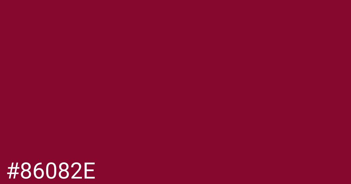 Hex color #86082e graphic