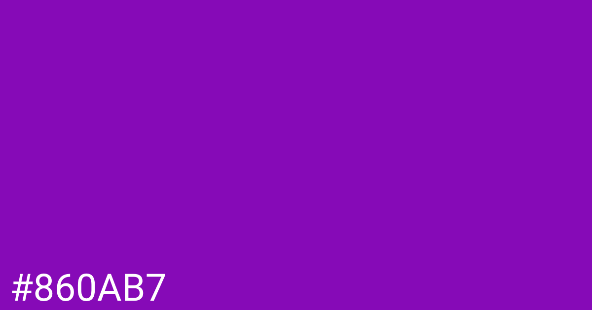 Hex color #860ab7 graphic