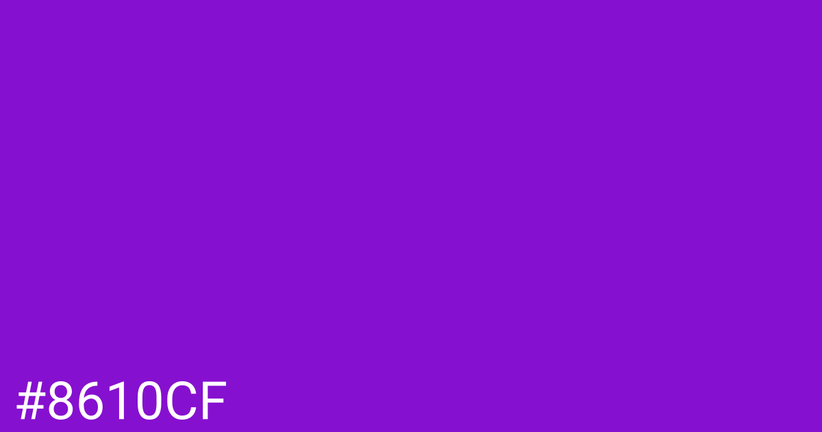 Hex color #8610cf graphic