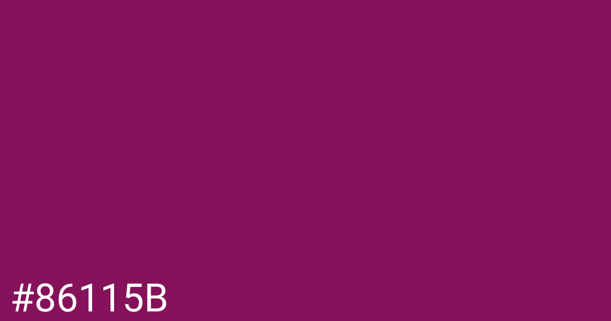 Hex color #86115b graphic