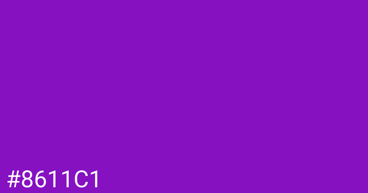 Hex color #8611c1 graphic