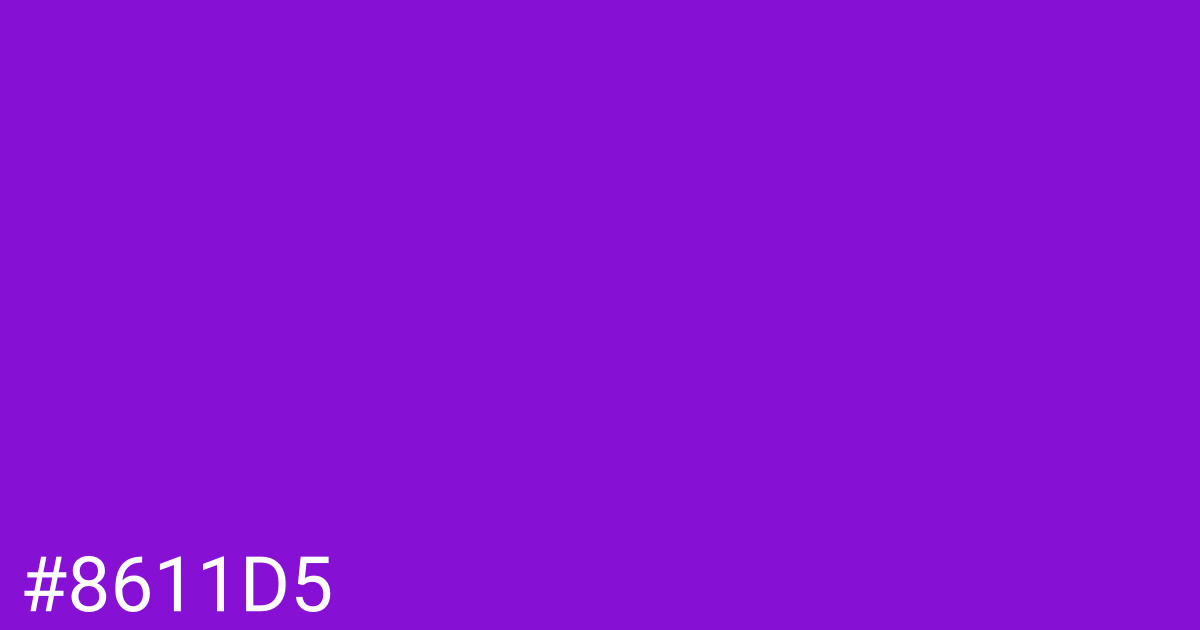 Hex color #8611d5 graphic