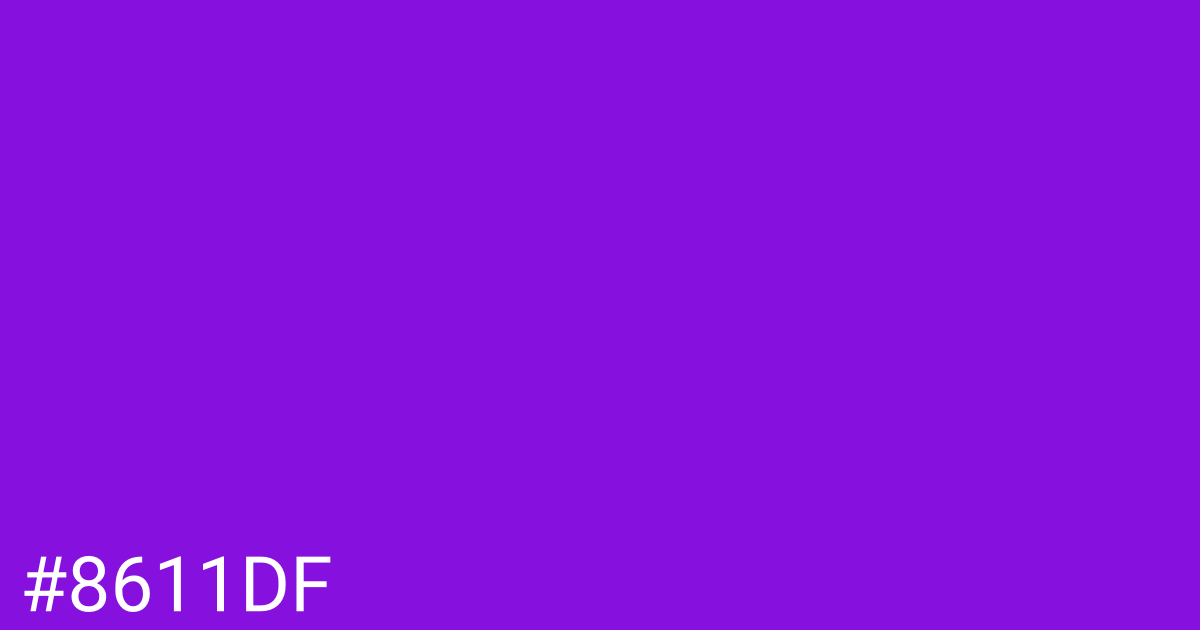 Hex color #8611df graphic