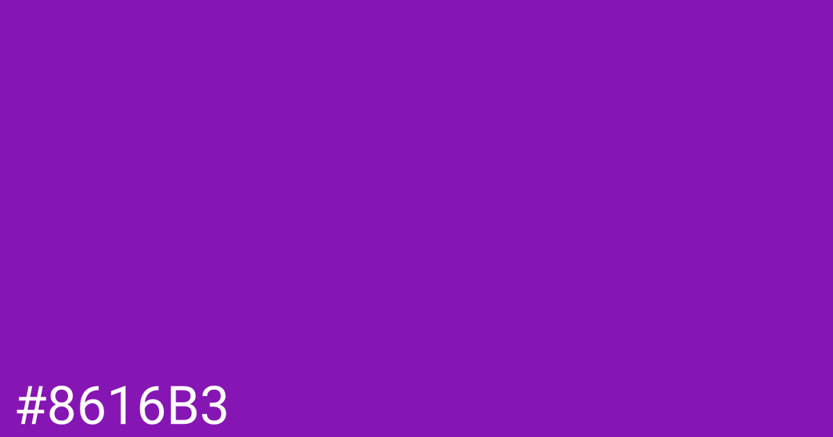 Hex color #8616b3 graphic
