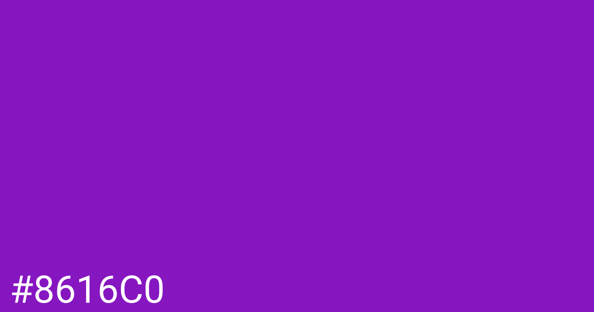 Hex color #8616c0 graphic