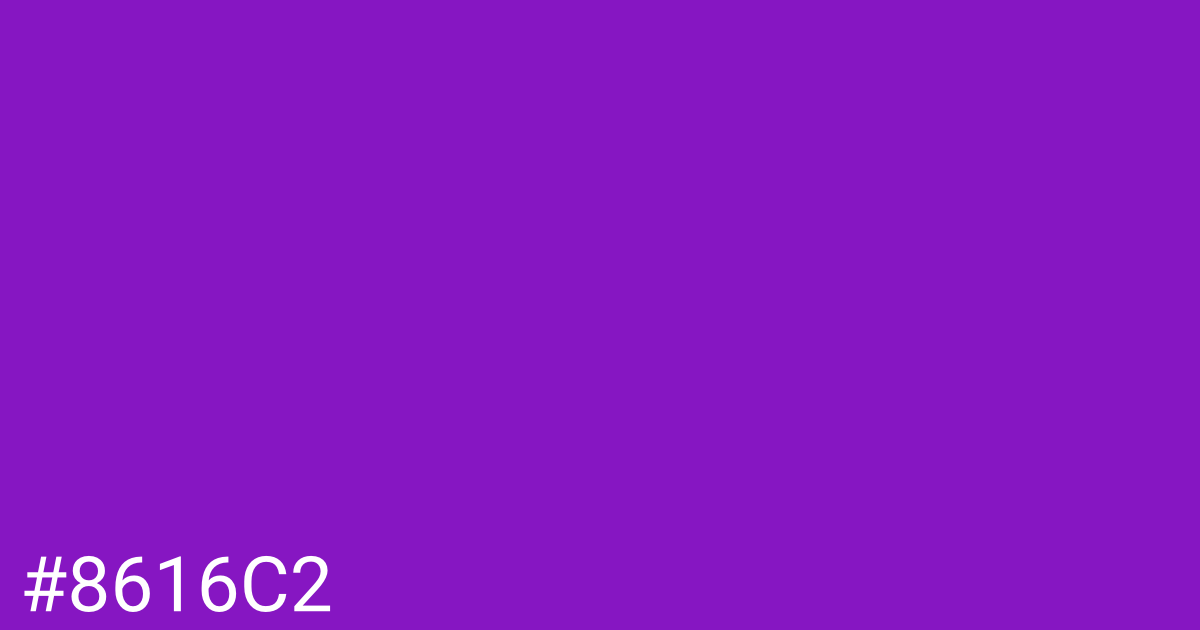 Hex color #8616c2 graphic