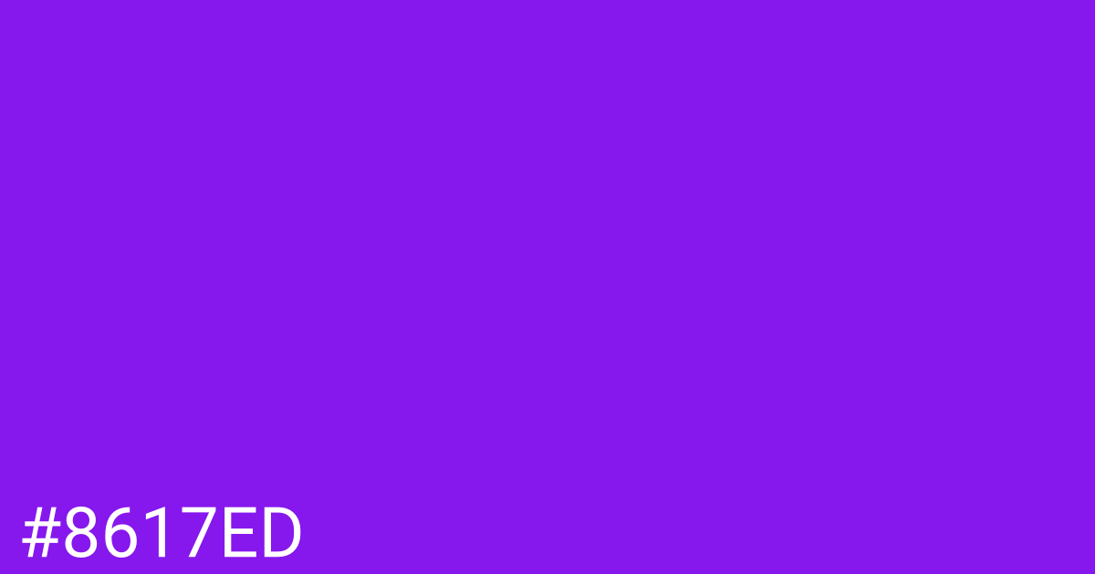 Hex color #8617ed graphic