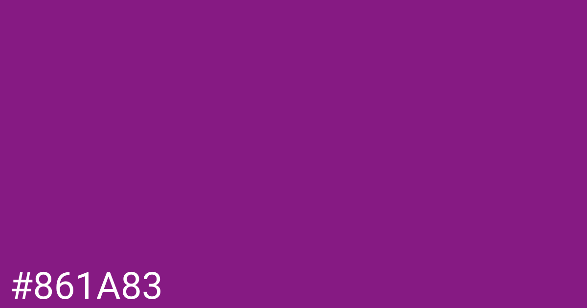 Hex color #861a83 graphic