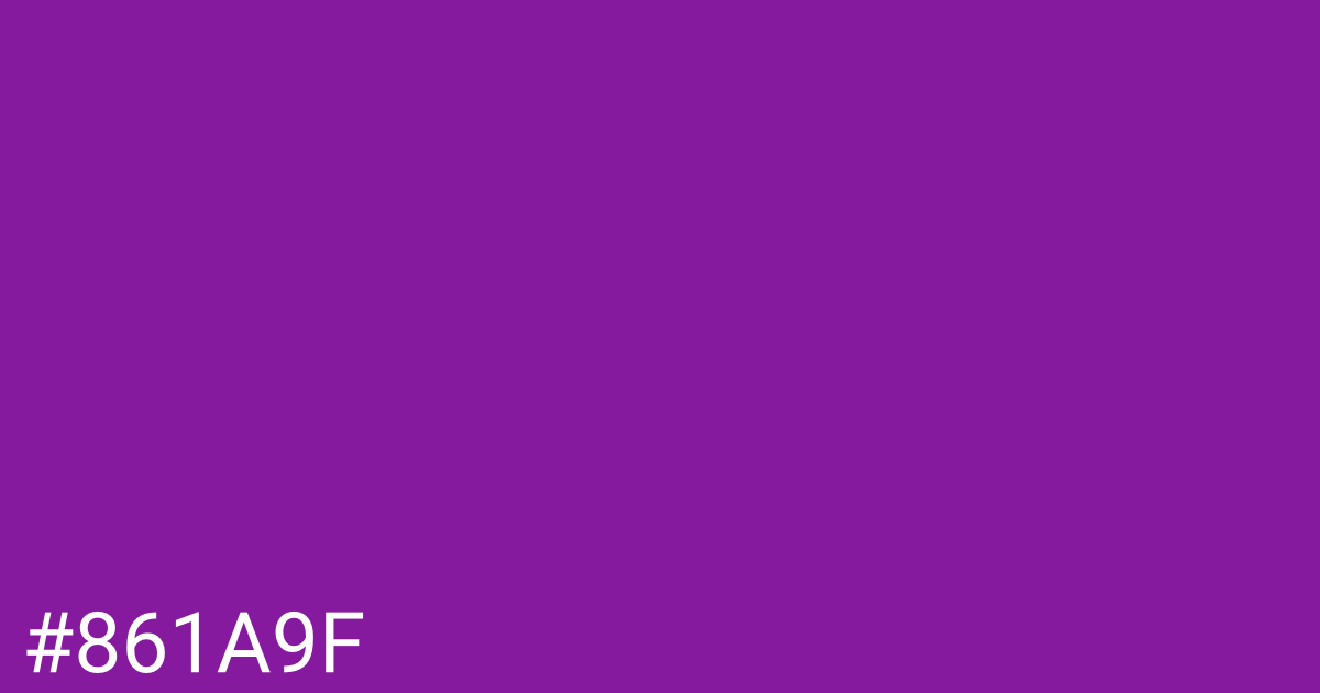 Hex color #861a9f graphic