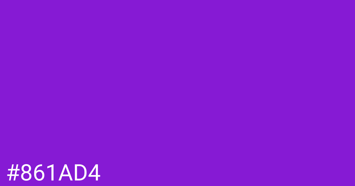 Hex color #861ad4 graphic