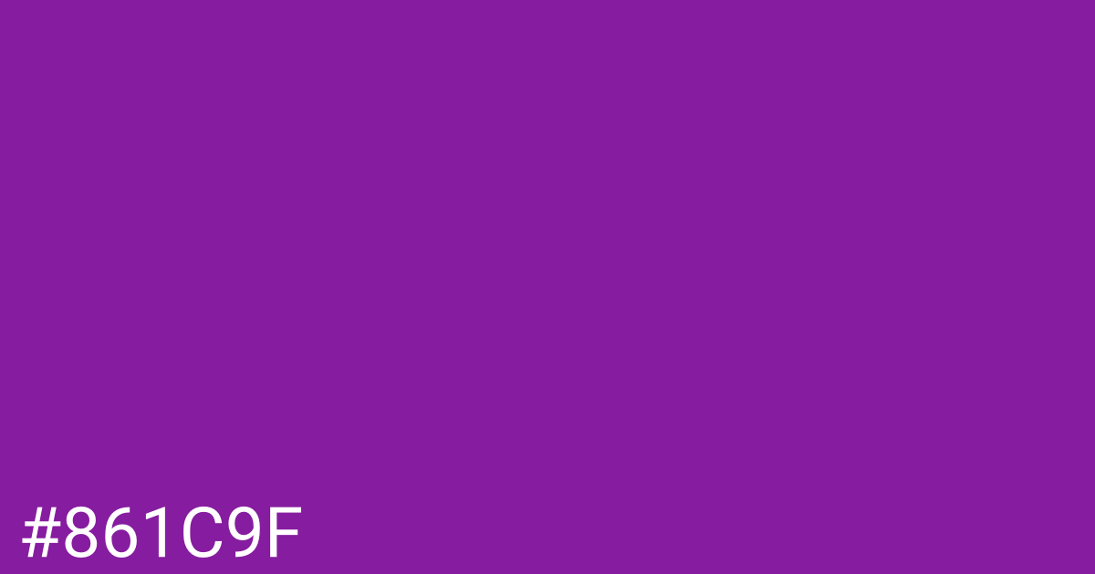 Hex color #861c9f graphic