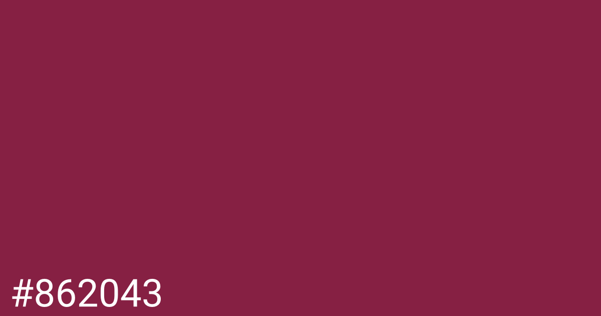 Hex color #862043 graphic