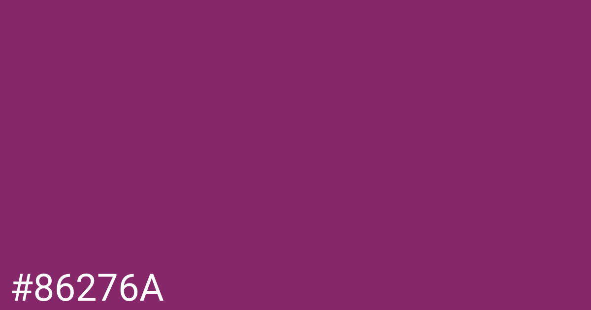 Hex color #86276a graphic