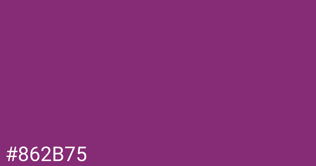 Hex color #862b75 graphic