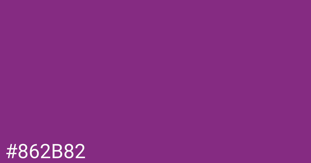 Hex color #862b82 graphic