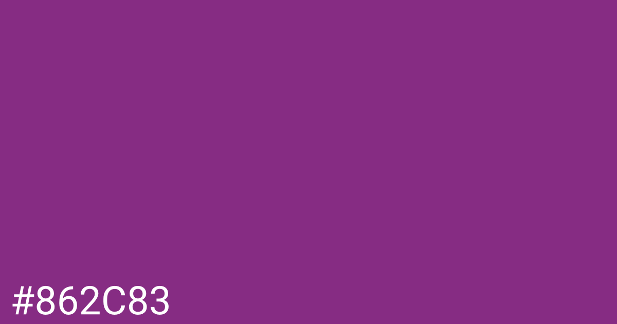 Hex color #862c83 graphic