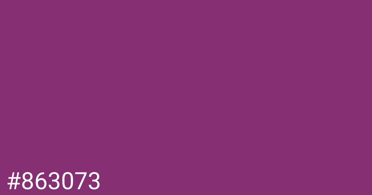 Hex color #863073 graphic