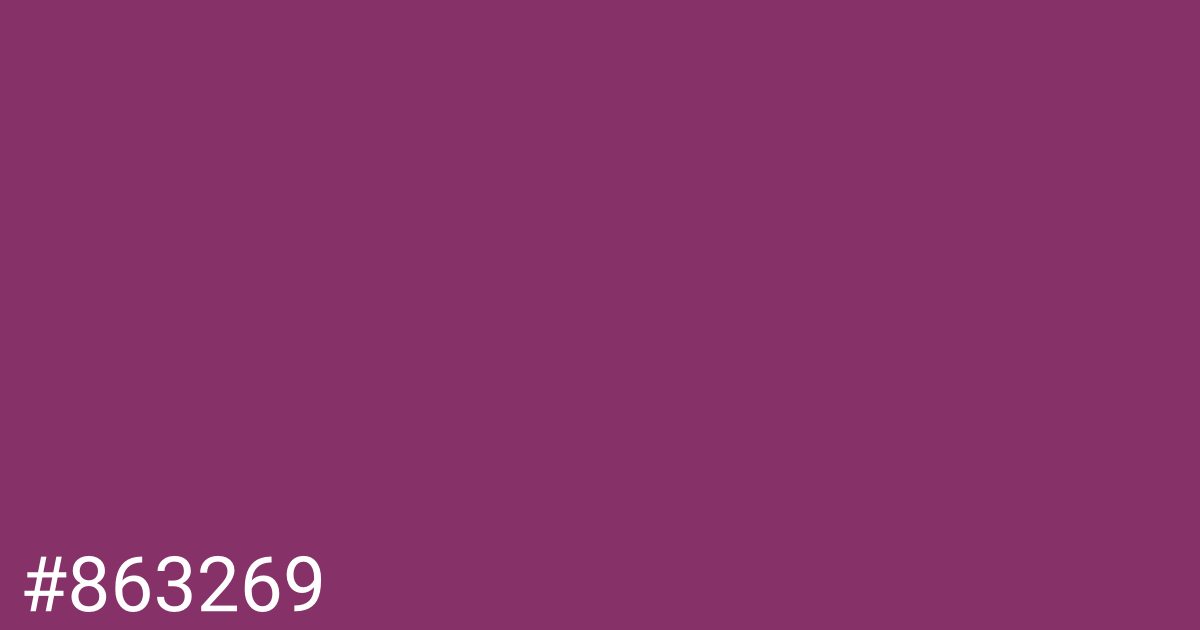 Hex color #863269 graphic
