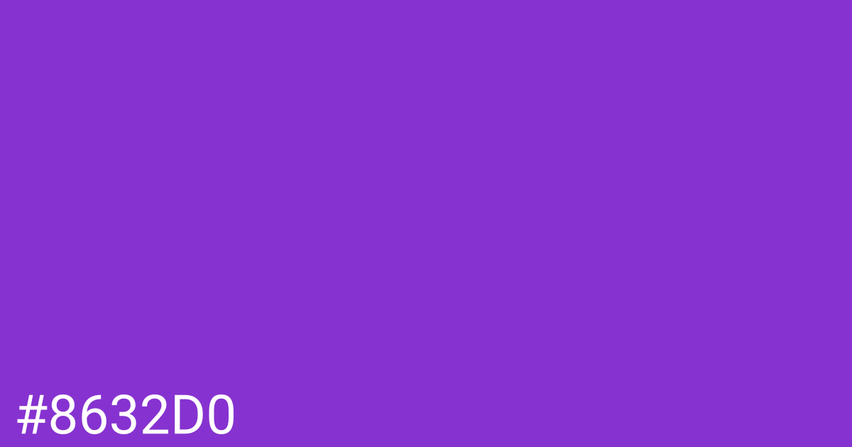 Hex color #8632d0 graphic