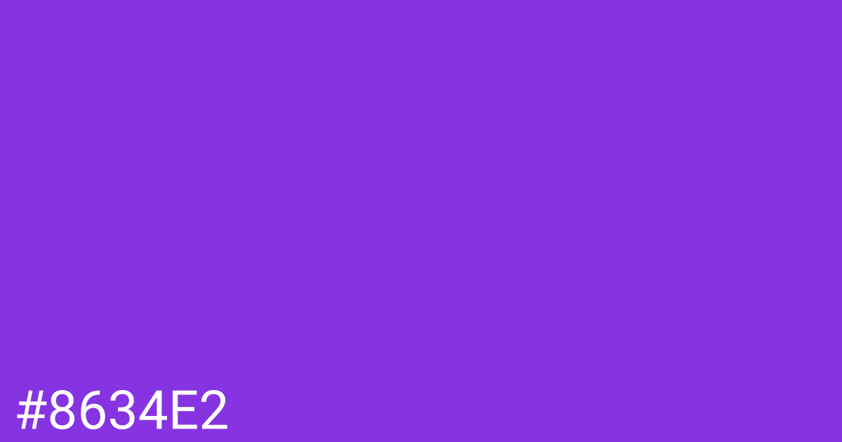 Hex color #8634e2 graphic