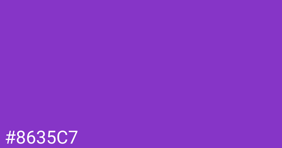 Hex color #8635c7 graphic