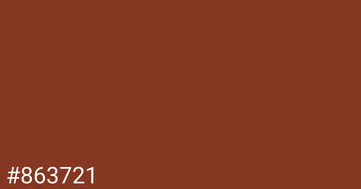 Hex color #863721 graphic
