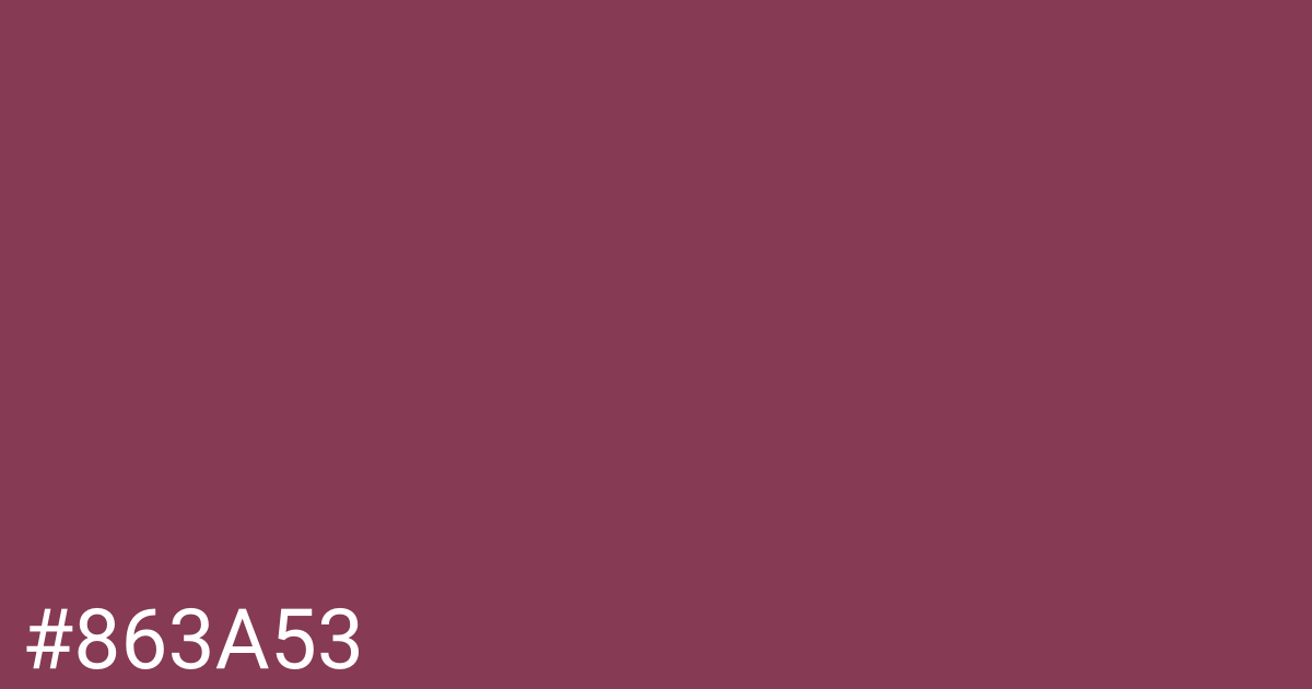 Hex color #863a53 graphic