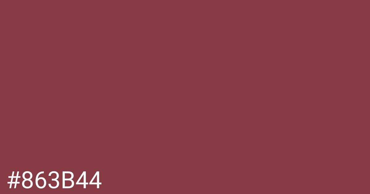 Hex color #863b44 graphic