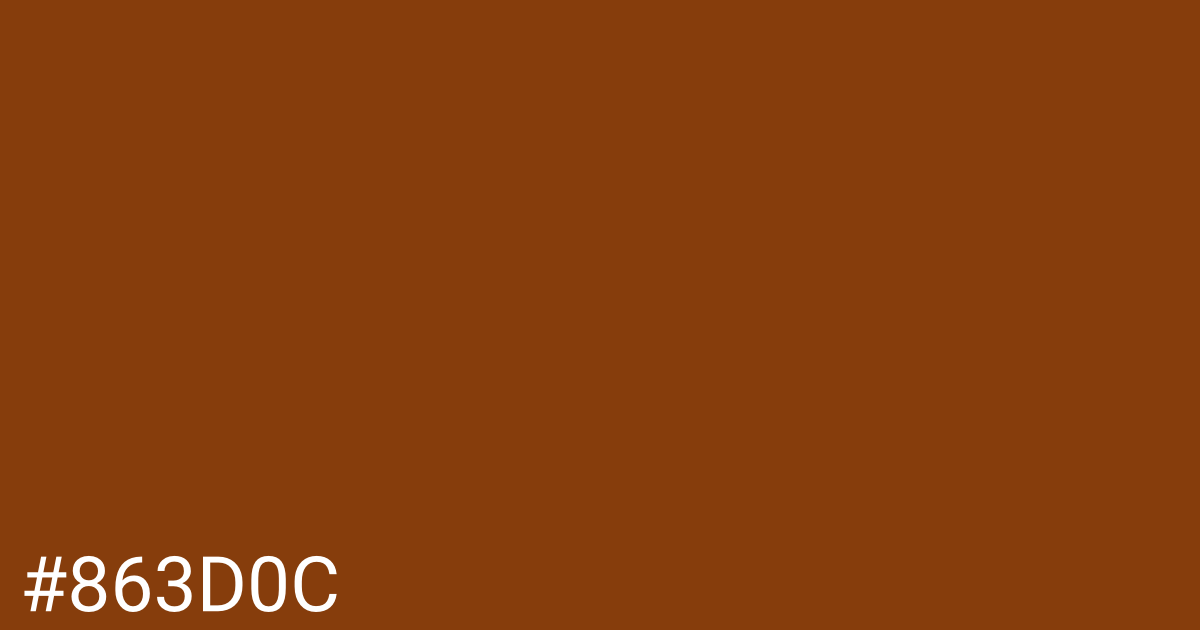 Hex color #863d0c graphic