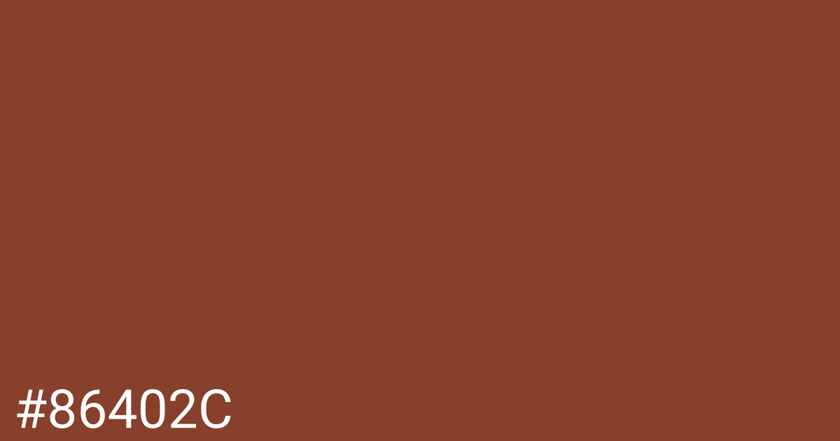 Hex color #86402c graphic
