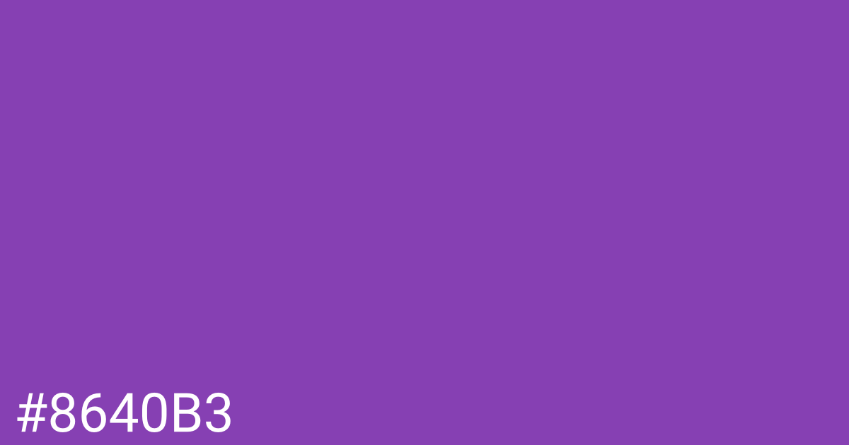 Hex color #8640b3 graphic