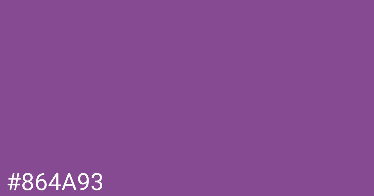 Hex color #864a93 graphic