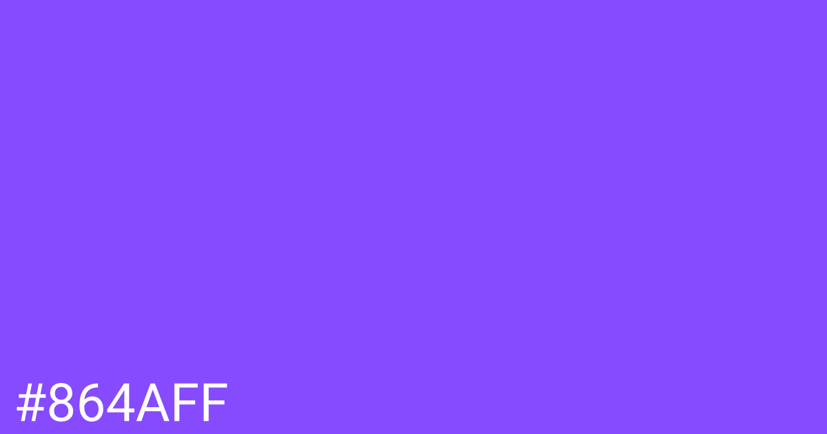 Hex color #864aff graphic