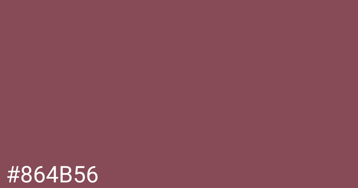 Hex color #864b56 graphic