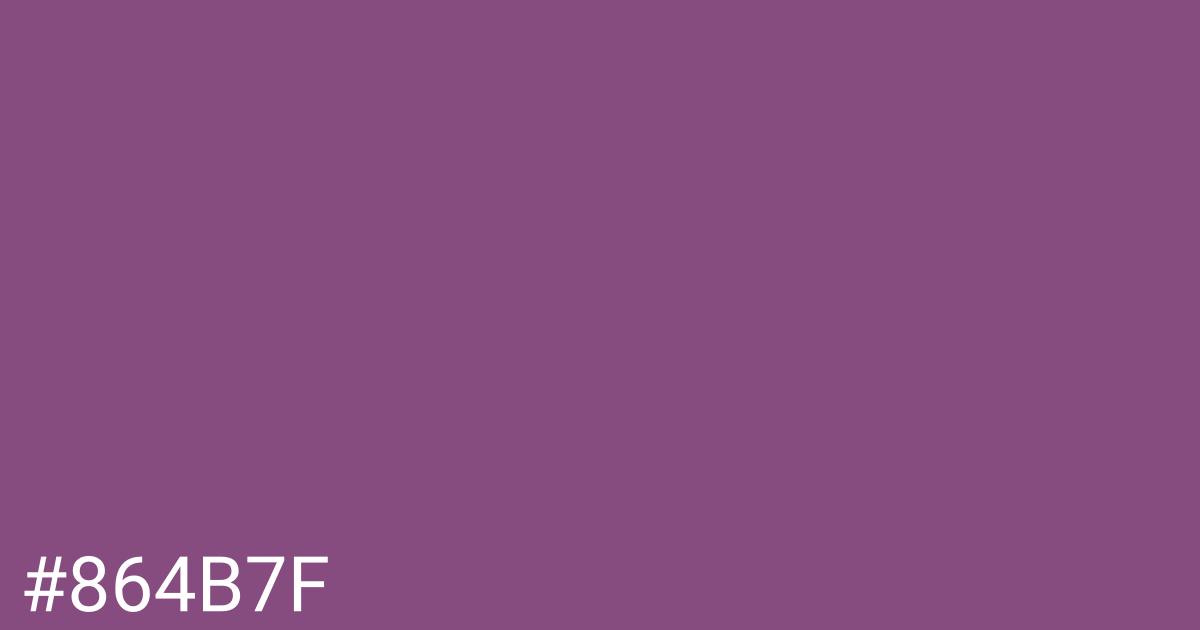 Hex color #864b7f graphic