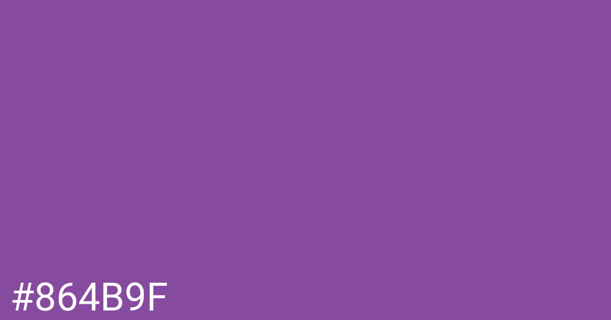 Hex color #864b9f graphic