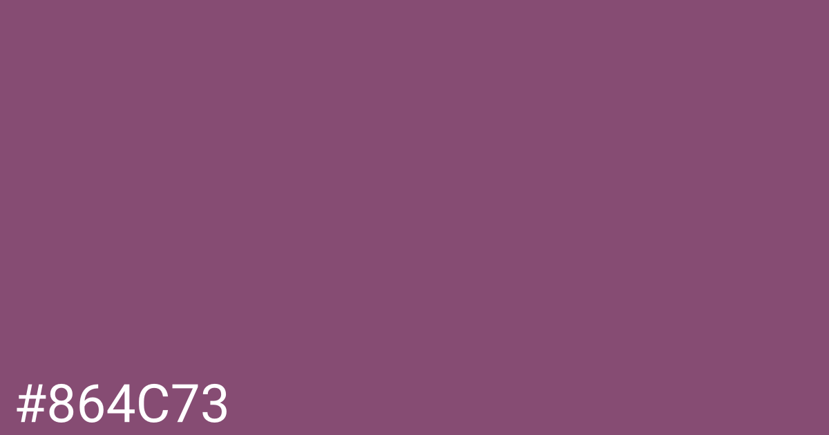 Hex color #864c73 graphic