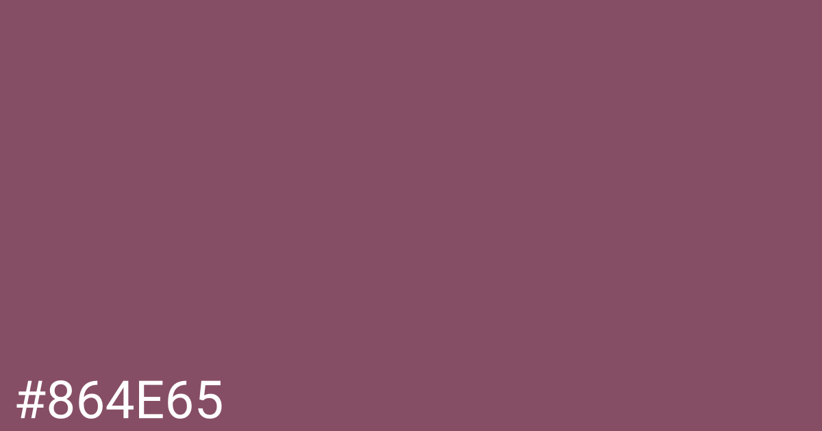 Hex color #864e65 graphic