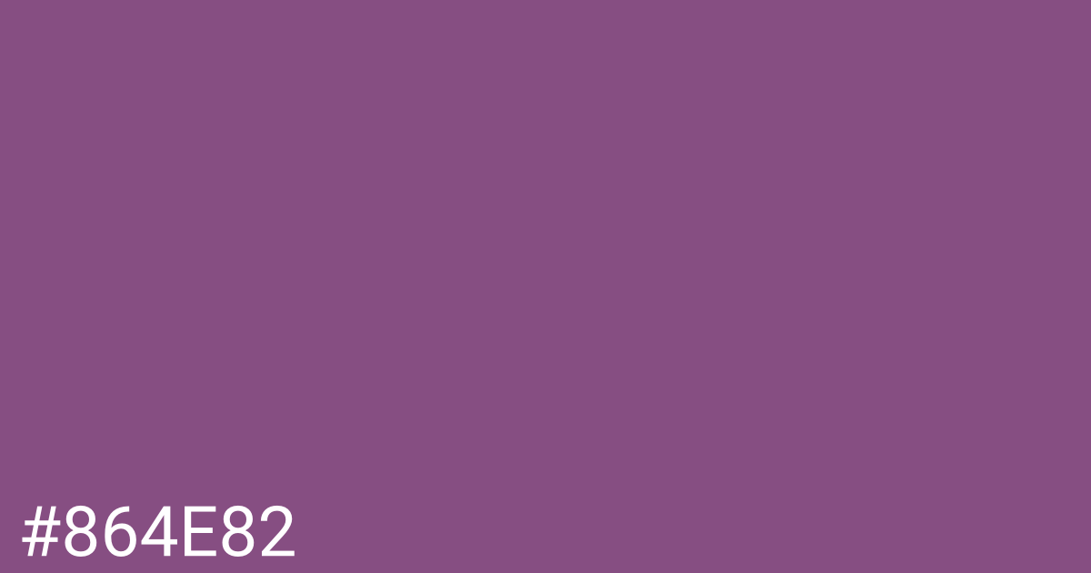 Hex color #864e82 graphic